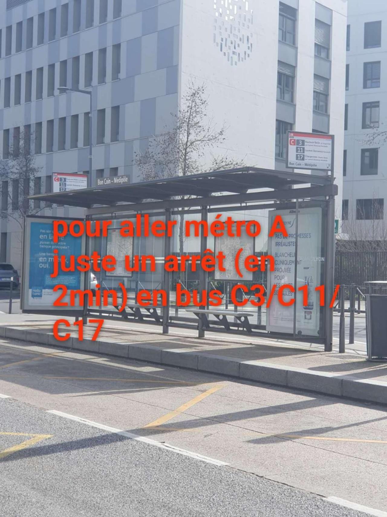 Medipole T2 Avec Un Garage Gratuit Sur Place, 16Min A Centre Ville Lyon En Metro A ビユールバンヌ エクステリア 写真